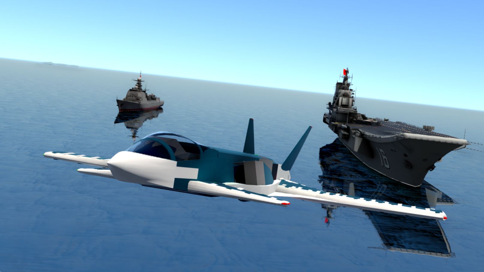 Flying next to carriers