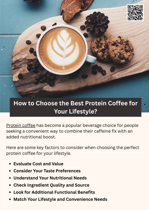 Choosing the best protein coffee for your lifestyle requires a balance of nutritional needs, taste preferences, convenience, and budget. By understanding your goals and carefully evaluating ingredient quality and product features, you can find a protein coffee that not only fuels your body but also fits seamlessly into your daily routine. To know more visit here https://wideawakecoffee.com/caramel-vanilla-protein-coffee/