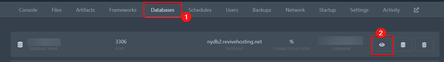 HeidiSQL credentials screenshot