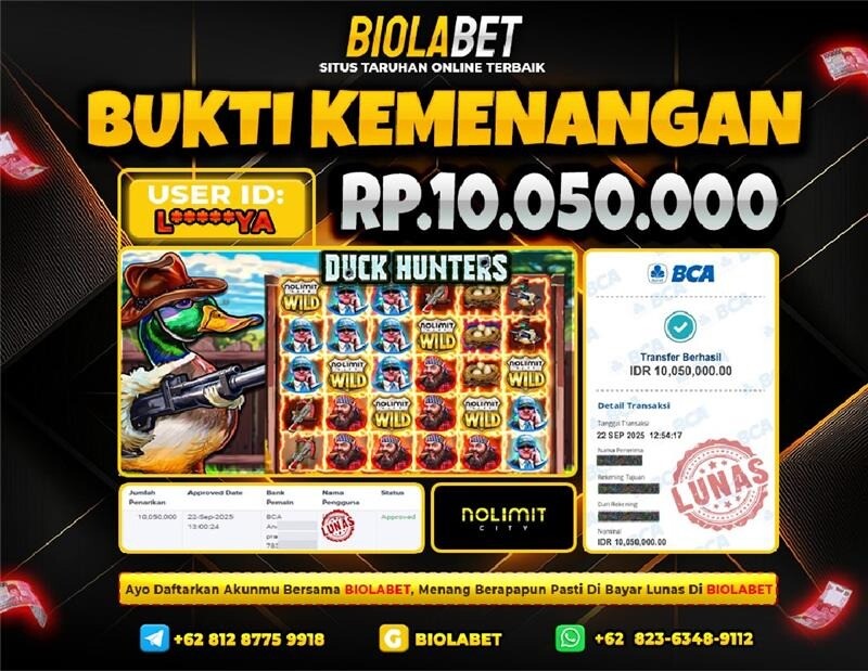BIOLABET JACKPOT No Limit City Rp.10.050.000.,- LUNAS