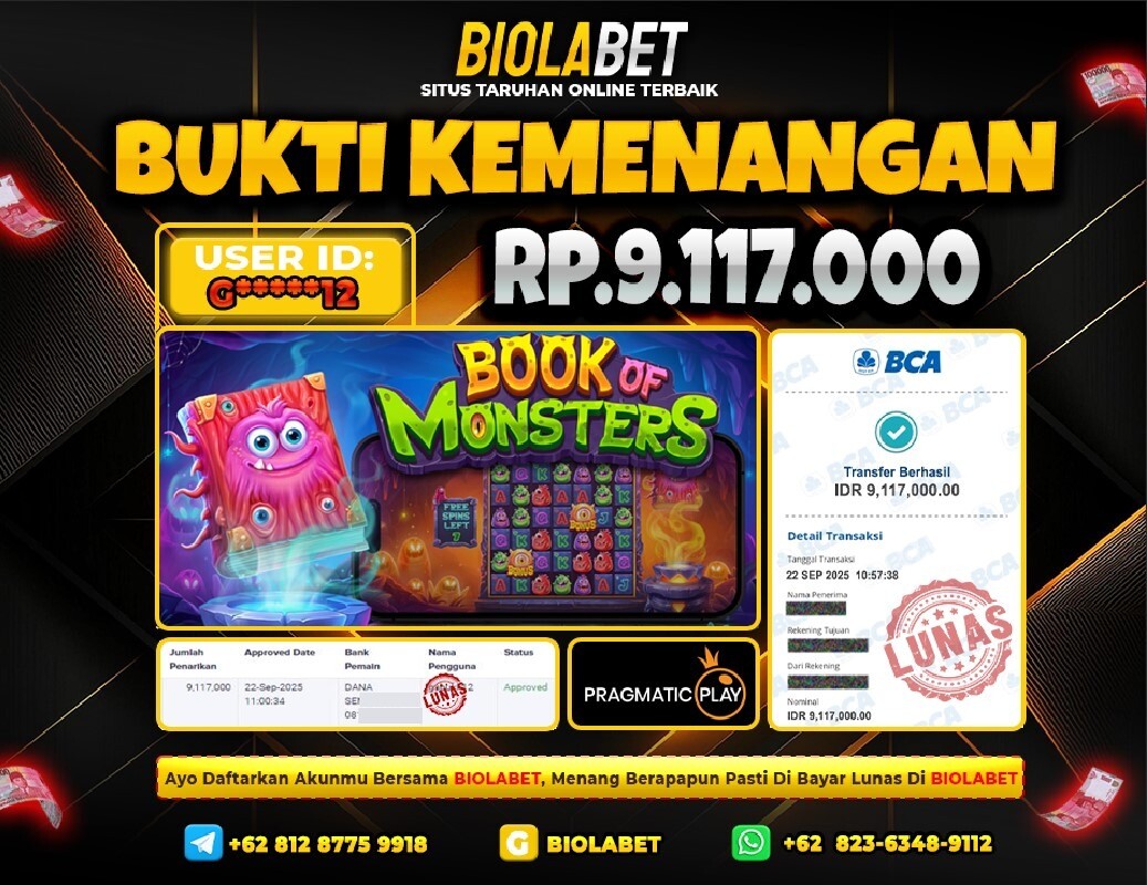 BIOLABET JACKPOT Pragmatic Play Rp.9.117.000.,- LUNAS