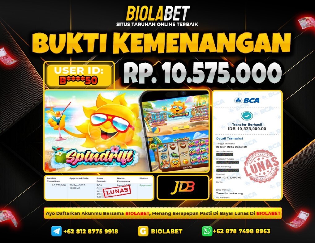 BIOLABET JACKPOT PG Soft Rp.9.000.000.,- LUNAS