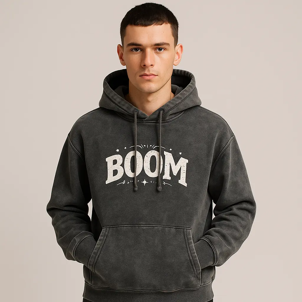 Hoodie Vintage Wash - BOOM