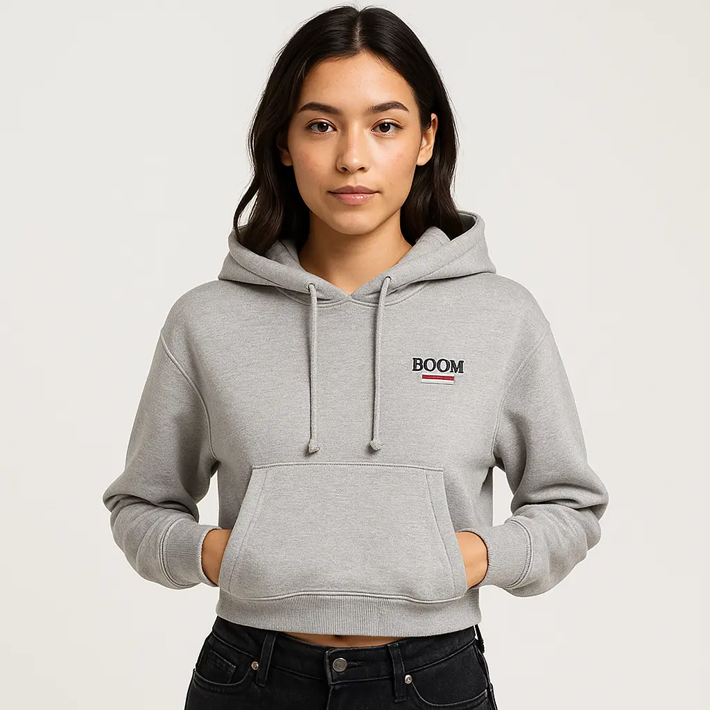 Hoodie Crop Women - BOOM