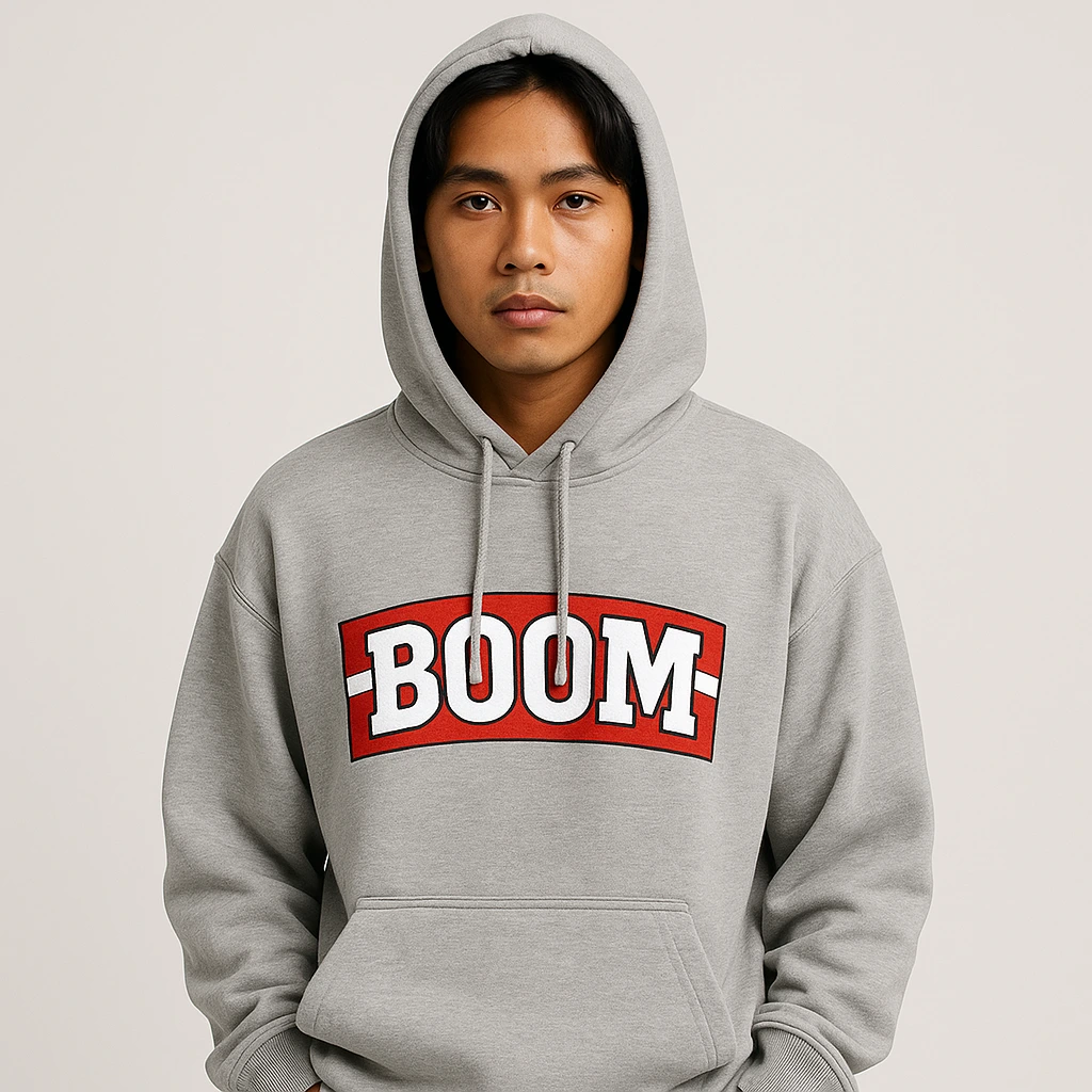 Hoodie Oversized Grey - BOOM