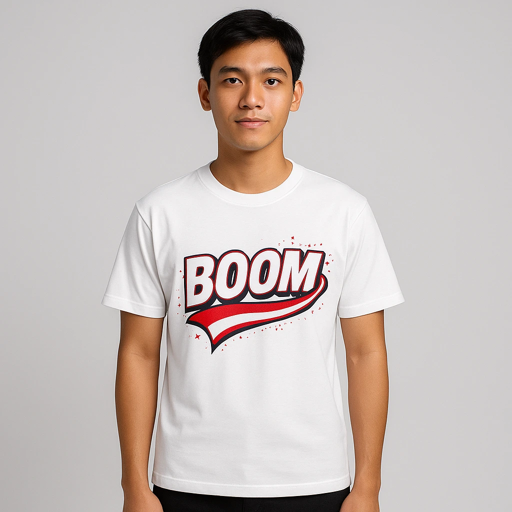 Kaos Graphic White - BOOM