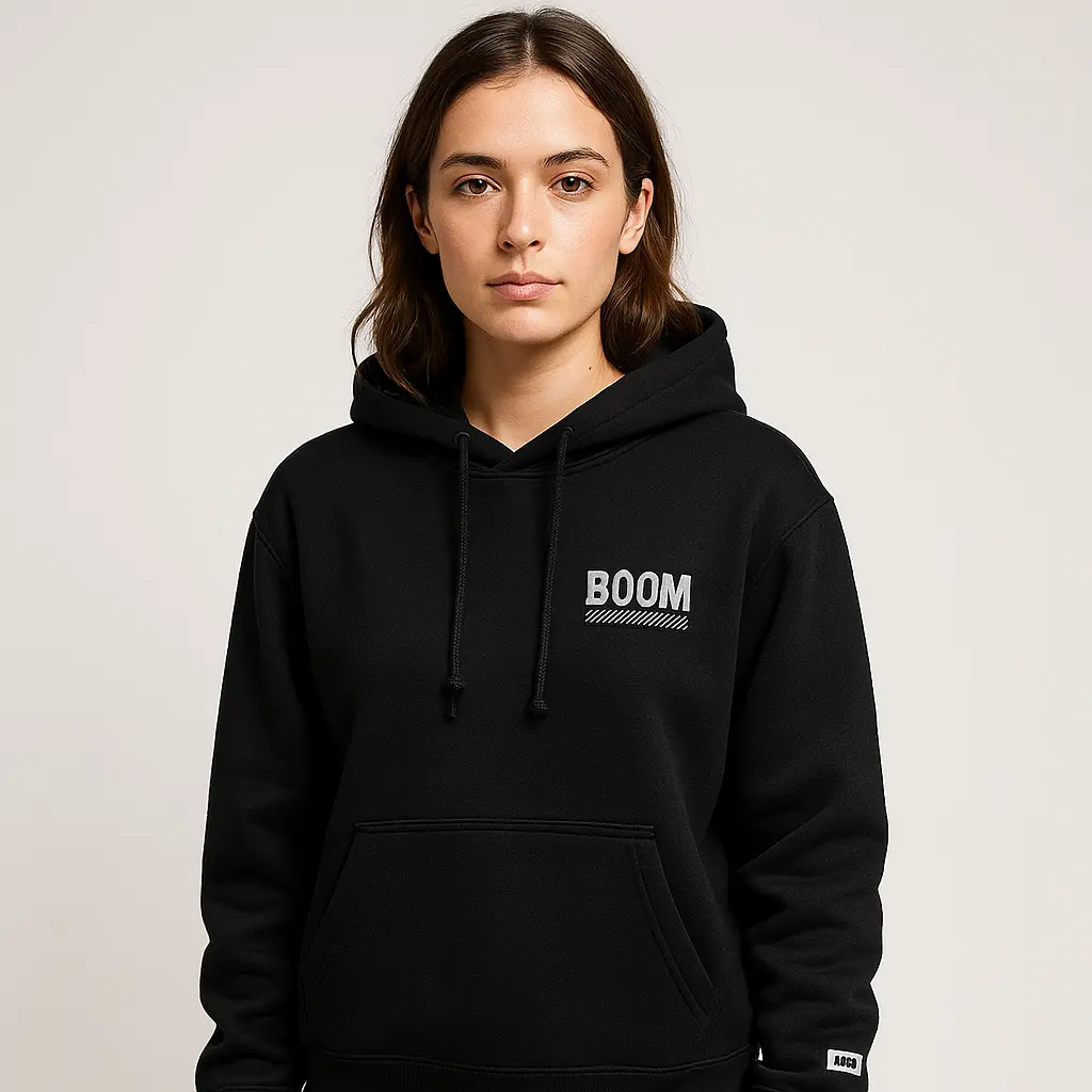 Hoodie Basic Black - BOOM