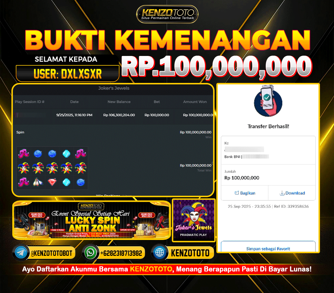 TOTAL WD : RP 100.000.000 CASH!!!