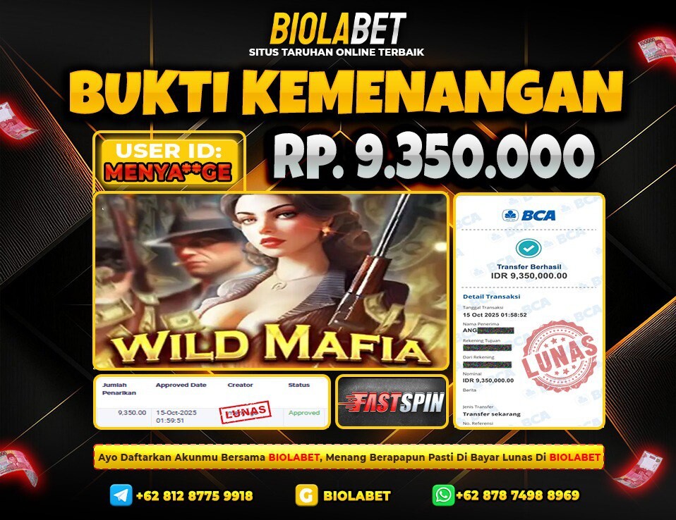 BIOLABET JACKPOT Fast Spin Rp.9.350.000.,- LUNAS