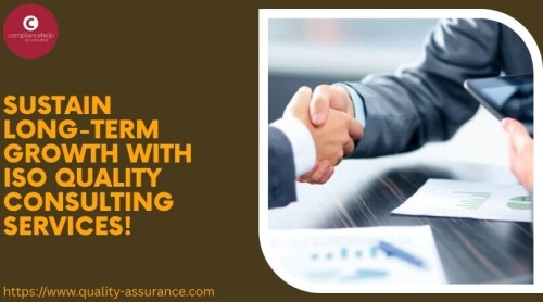 Are you ready to drive operational excellence? Compliancehelp Consulting LLC provides expert guidance to enhance your firm’s quality management systems. Our dependable ISO quality consulting services cover documentation, audits, and certification preparation. Avail of our tailored solutions to achieve compliance and sustain long-term growth. Request a quote at http://quality-assurance.com/ and fix an appointment with our team.