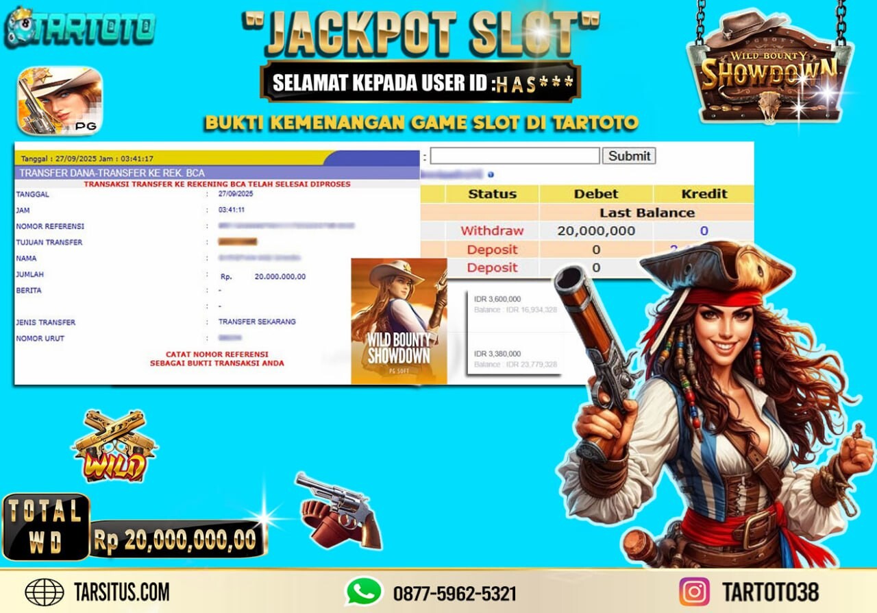 JACKPOT PERMAINAN WILD BOUNTY SHOWDOWN