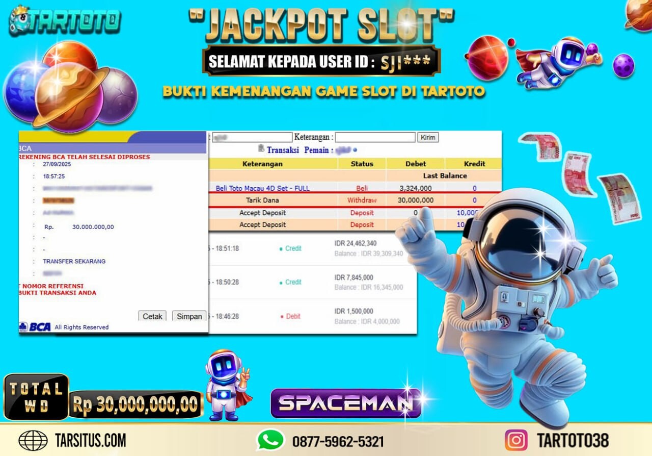 JACKPOT PERMAINAN SPACEMAN