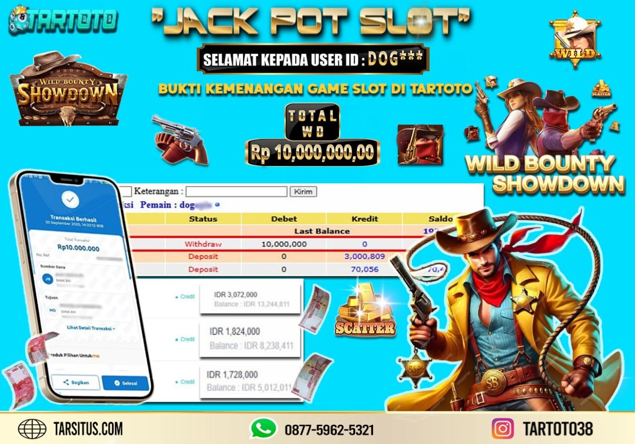 JACKPOT PERMAINAN WILD BOUNTY SHOWDOWN