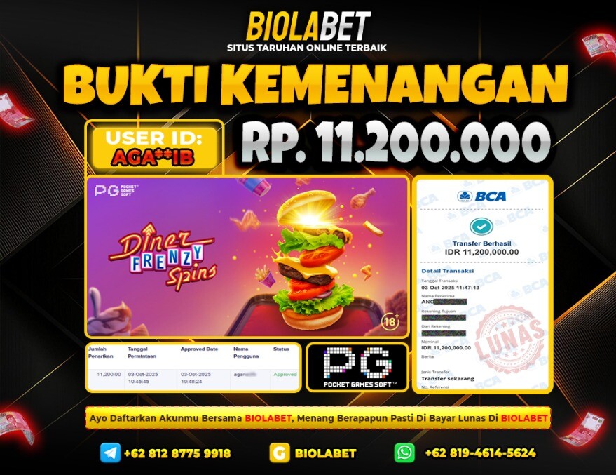 BIOLABET JACKPOT PG Soft Rp.11.200.000.,- LUNAS