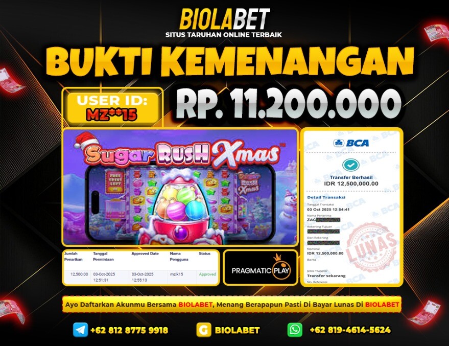 BIOLABET JACKPOT Pragmatic Play Rp.11.200.000.,- LUNAS