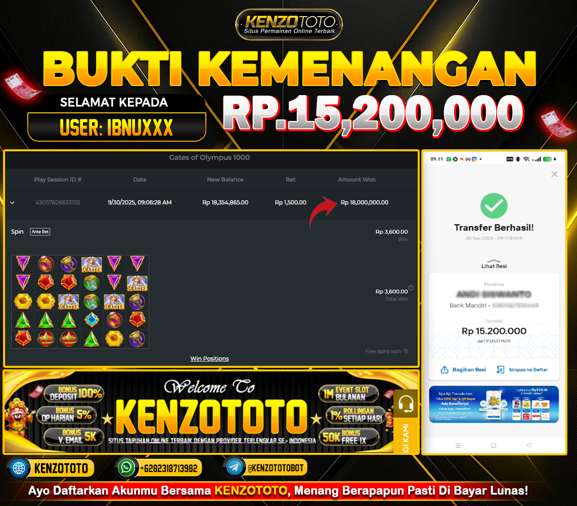 TOTAL WD : RP 15.200.000 CASH!!!