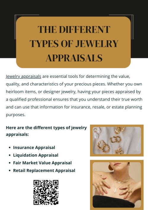 There are several types of jewelry appraisals, each serving a specific purpose. Insurance appraisals estimate replacement value, while fair market appraisals reflect resale worth. Estate appraisals help with inheritance distribution, and liquidation appraisals determine quick-sale prices. Understanding these distinctions ensures accurate documentation and appropriate use for insurance, selling, or legal matters. To know more visit here https://www.futerbrosjewelers.com/services/jewelry-appraisals