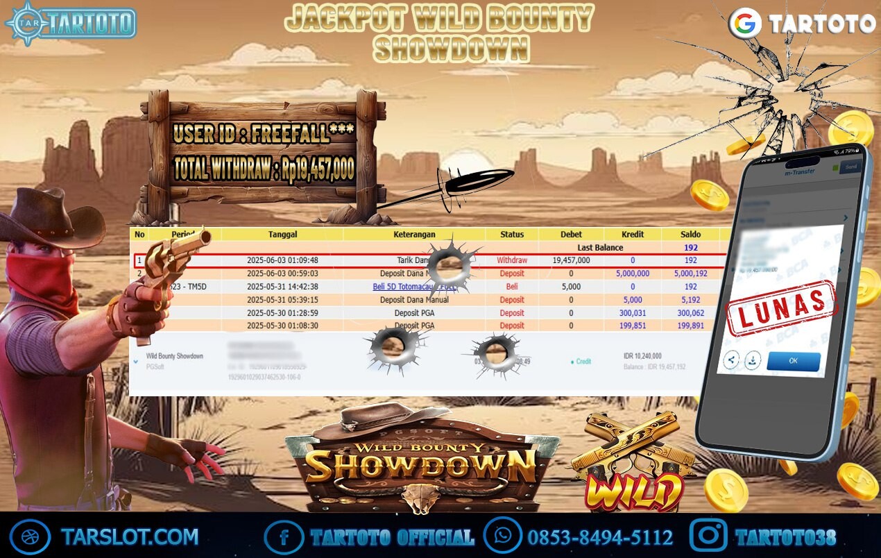 JACKPOT PERMAINAN WILD BOUNTY SHOWDOWN