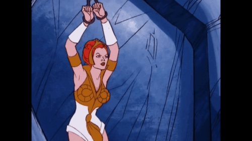 He Man and the Masters of the Universe Teela struggles to free herself