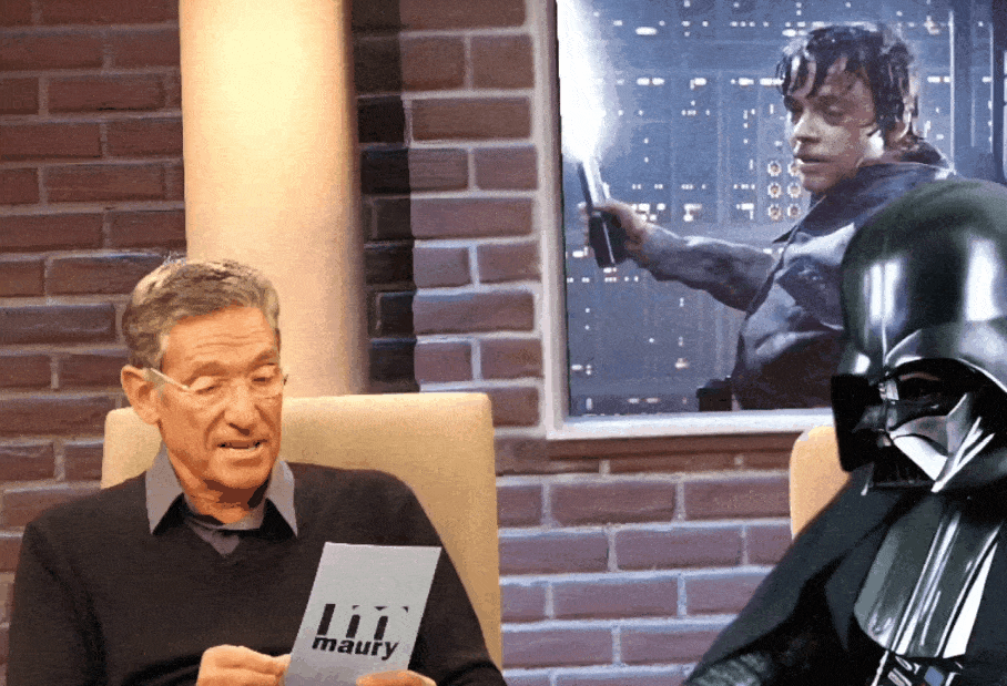 Maury Povich reveals that Darth Vader is the father